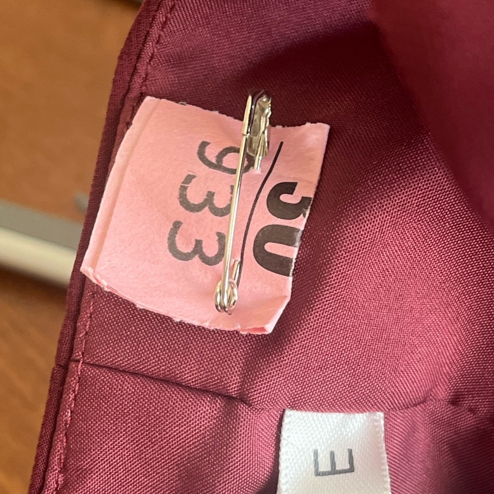 Azazie Natasha Chiffon full length A-line dress in Cabernet - Picture 6 of 16